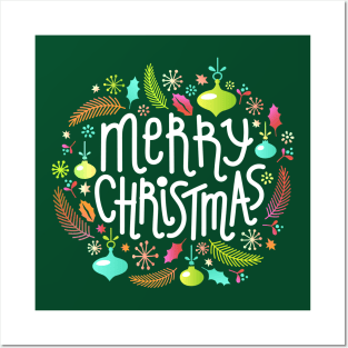 Merry Christmas Lettering #2 Posters and Art